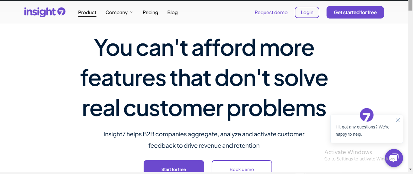 insight7AI powered tool for product managers