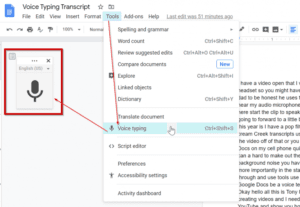 Transcribe Video File to Text with Google Docs