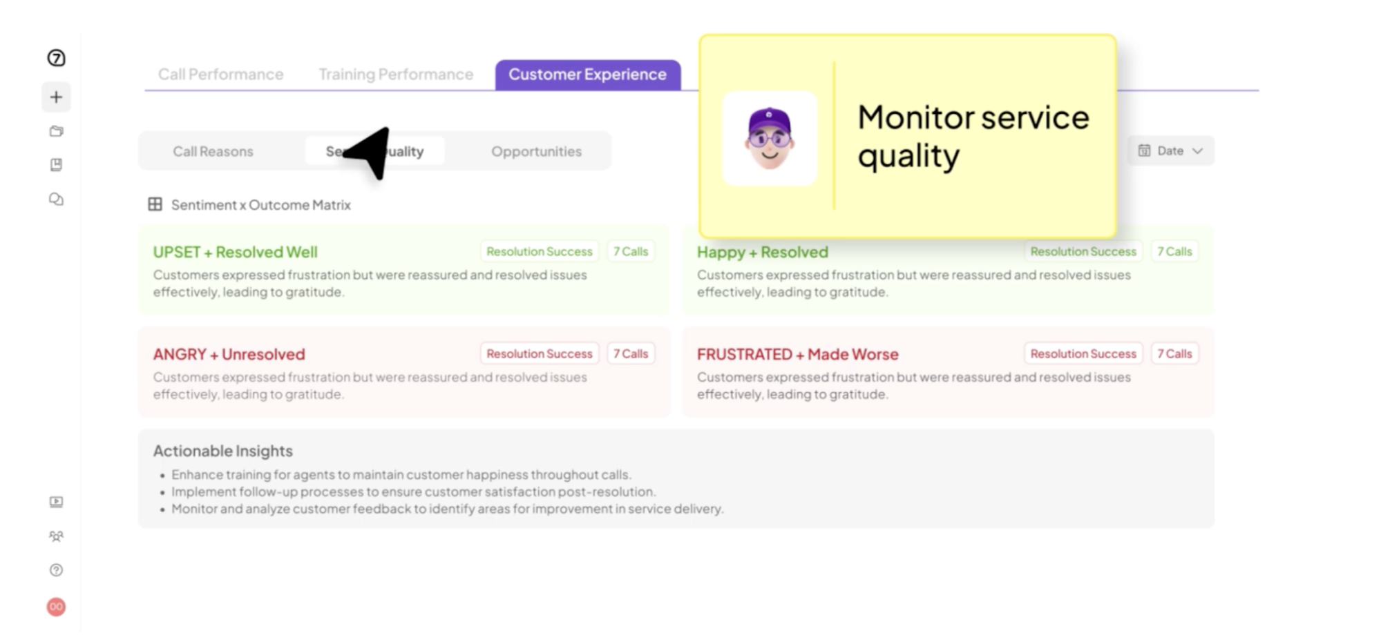 monitor service quality
