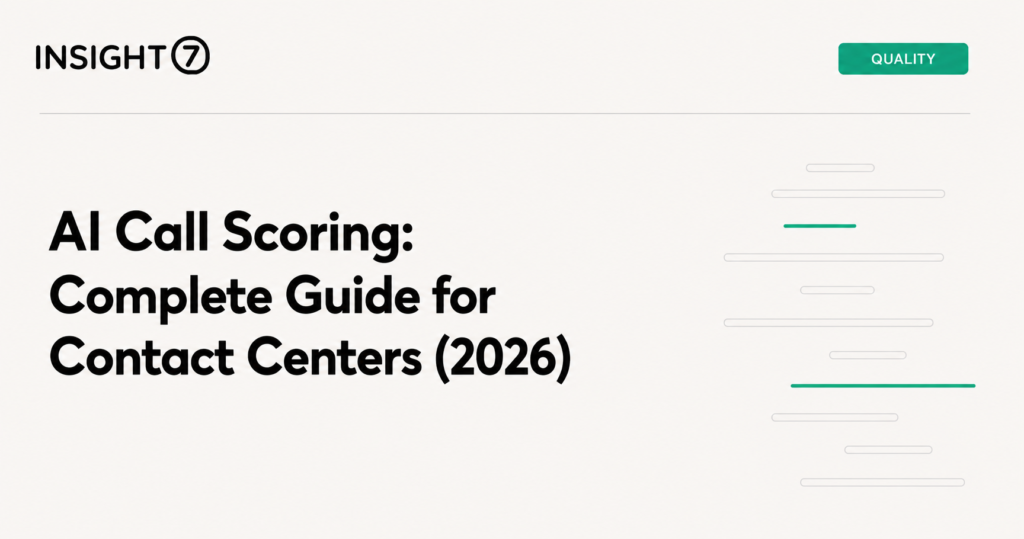 AI call scoring guide for contact centers