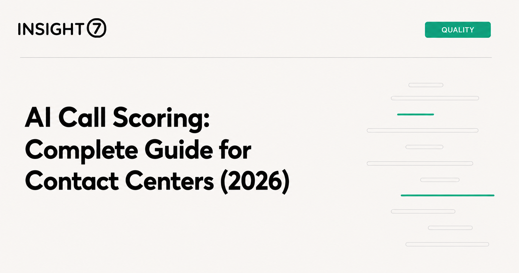 AI call scoring guide for contact centers