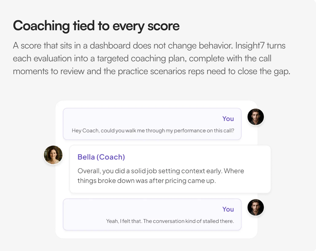 Insight7 coaching for every score