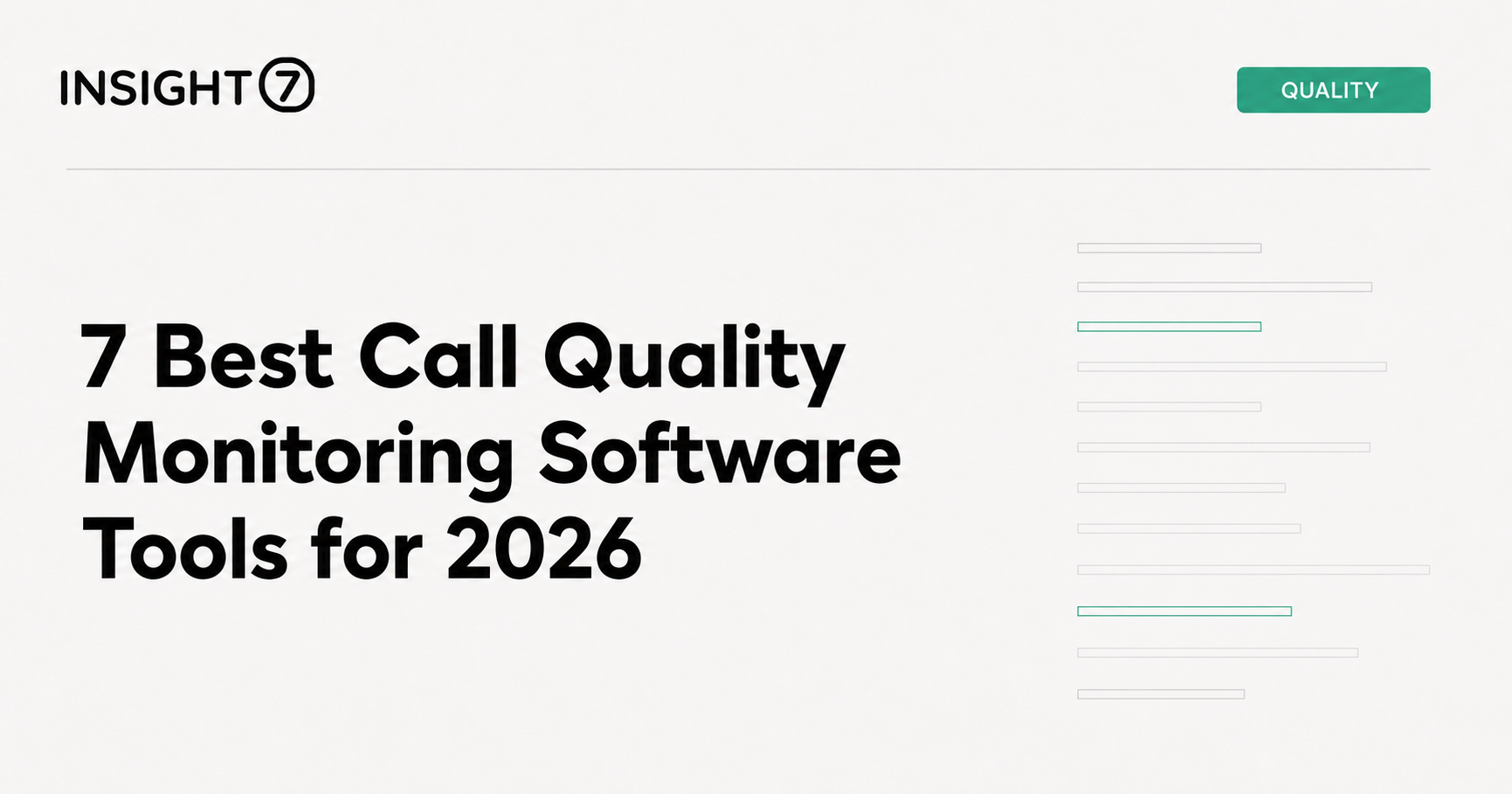 call quality monitoring software