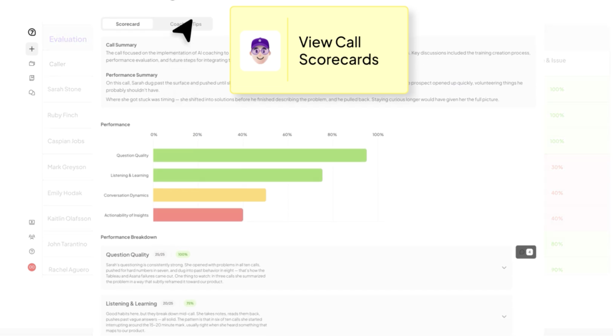 ai call scoring